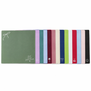 Custom solid color neoprene American Mahjong mats in assorted colors