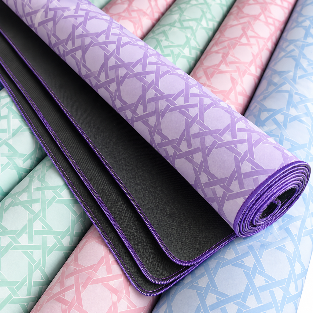 woven pattern neoprene American Mahjong mats in multiple colors